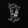 A black t-shirt with the words "Season Everything With Love" embroidered on it.