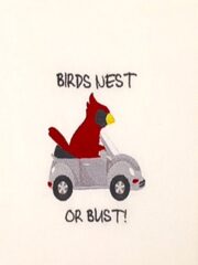 Birds Nest Or Bust car washcloth.